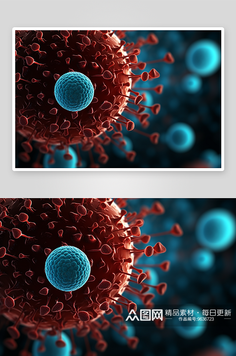 立体细菌癌细胞背景素材