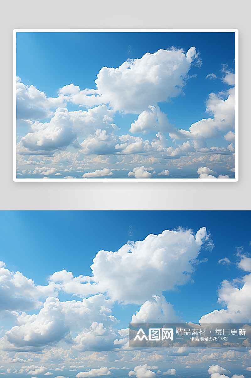 唯美好看的蓝天白云背景素材