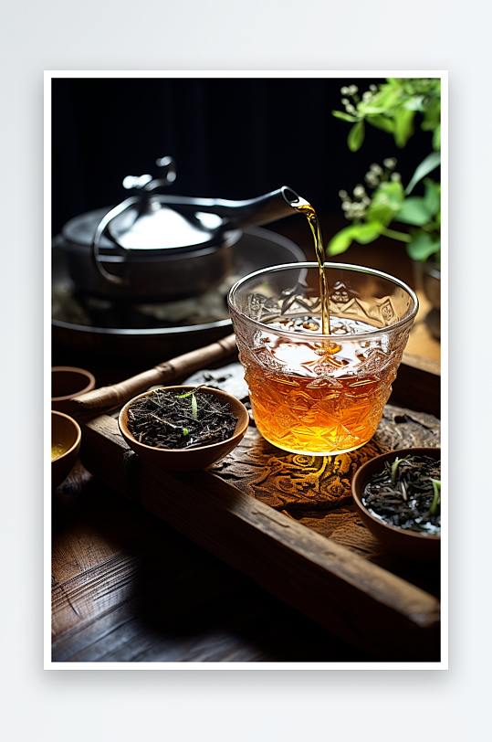 复古感中国茶文化背景