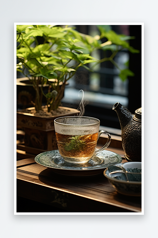 复古感中国茶文化背景