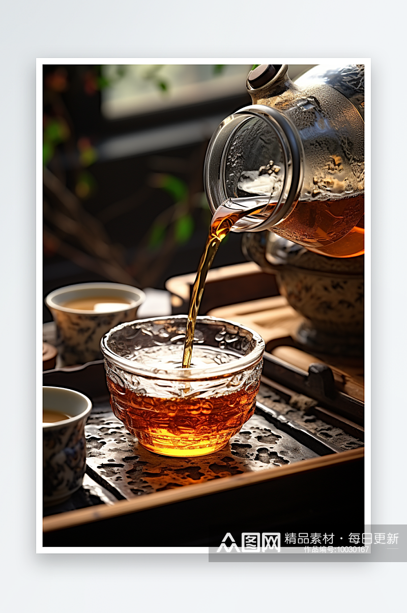 复古感中国茶文化背景素材