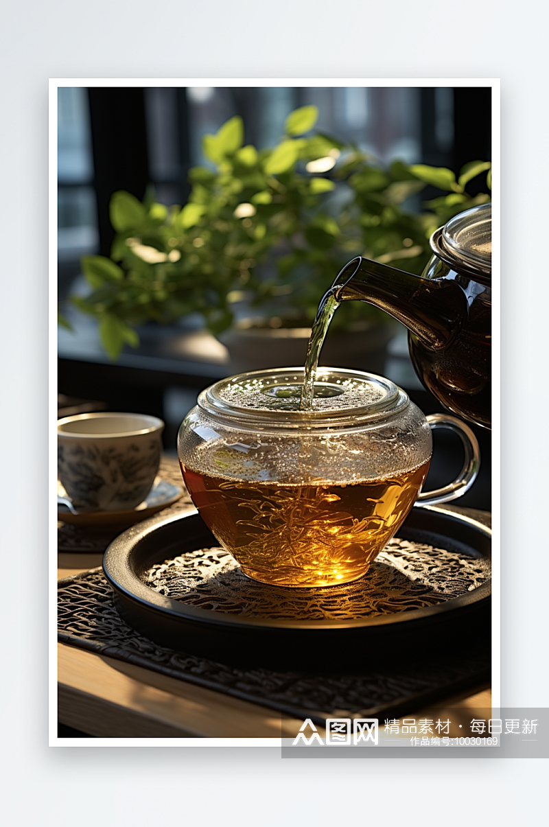 复古感中国茶文化背景素材