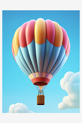 漂亮的彩色热气球背景