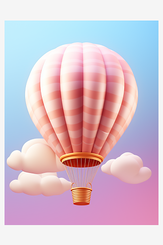 漂亮的彩色热气球背景