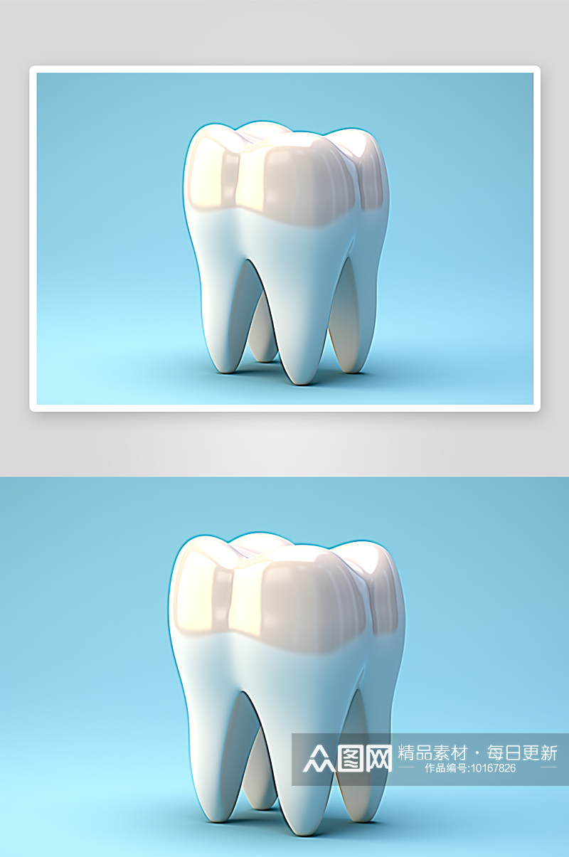 逼真的牙齿元素背景素材
