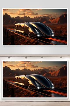 现代化高速行驶的列车背景
