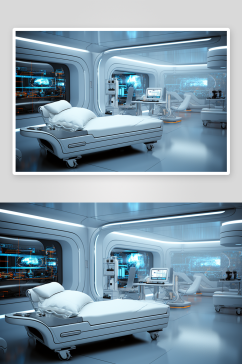 现代化科技感卧室室内背景
