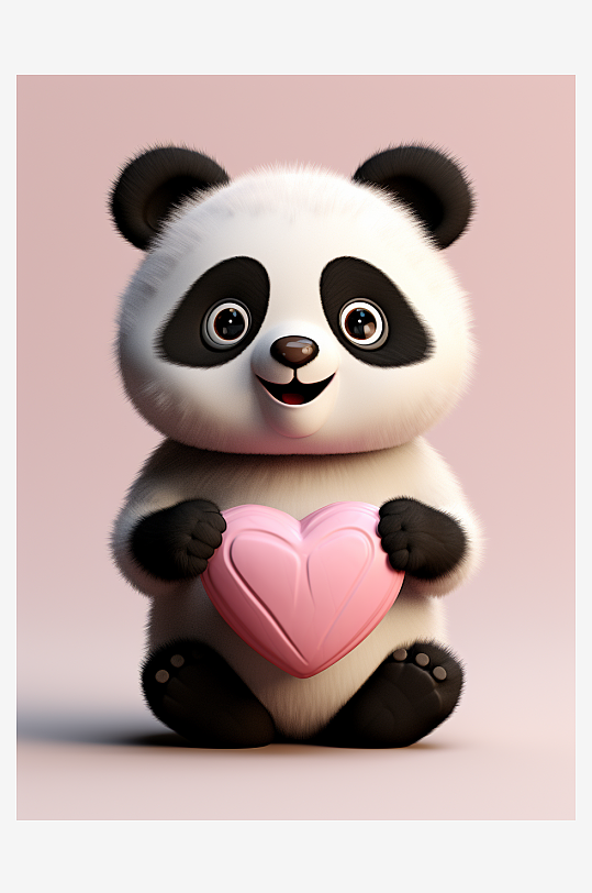 可爱卡通小熊猫元素背景