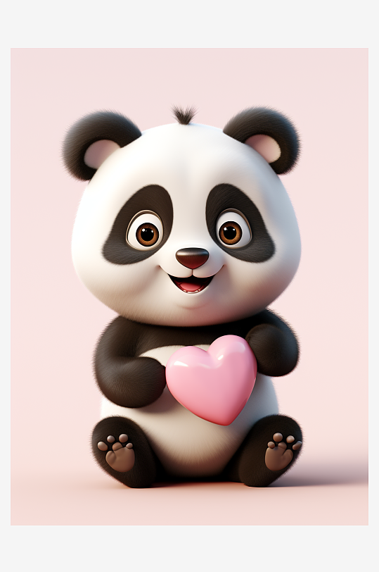 可爱卡通小熊猫元素背景