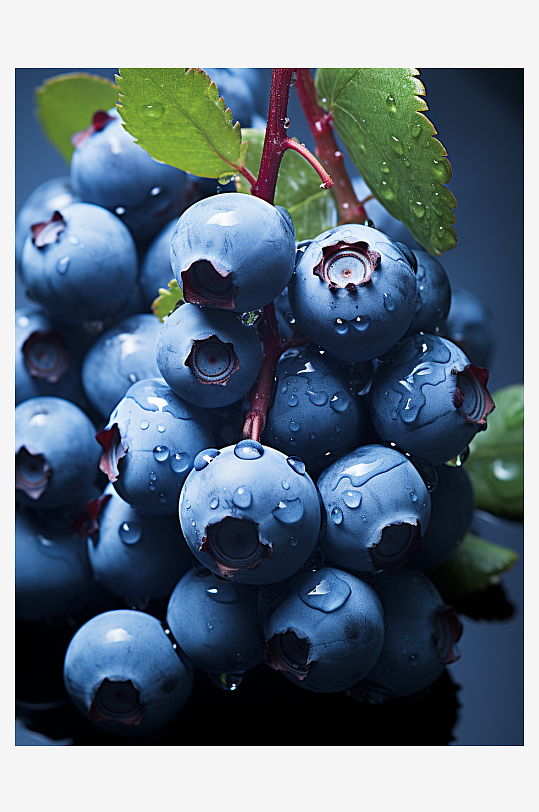 新鲜美味的蓝莓水果