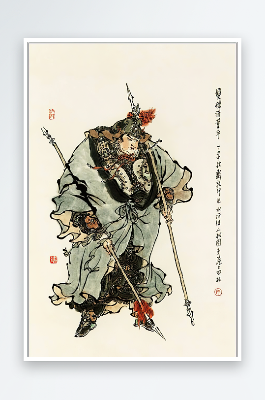 高清水浒人物中式装饰画-众图网