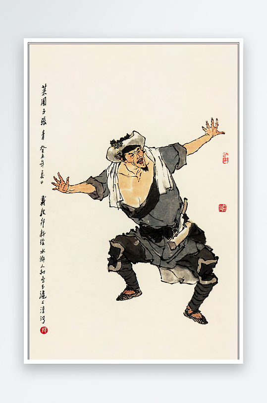 高清水浒人物中式装饰画-众图网