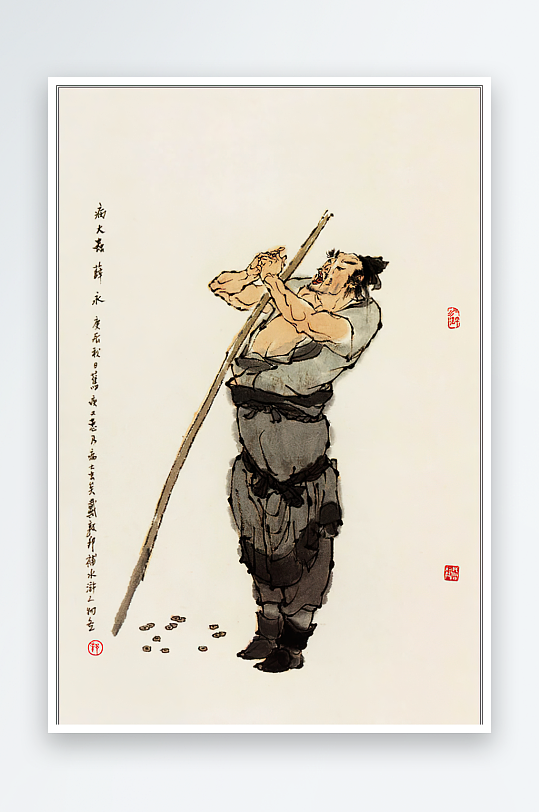 高清水浒人物中式装饰画-众图网