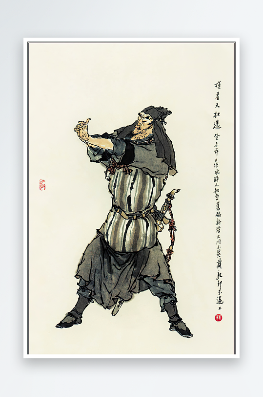 高清水浒人物中式装饰画-众图网