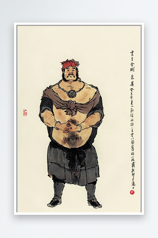 高清水浒人物中式装饰画-众图网