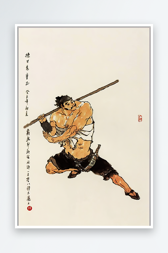 高清水浒人物中式装饰画-众图网