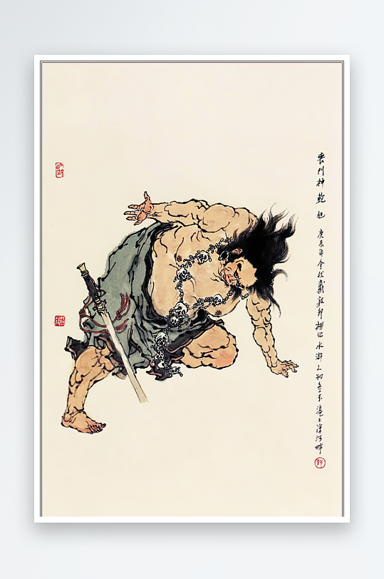 高清水浒人物中式装饰画-众图网