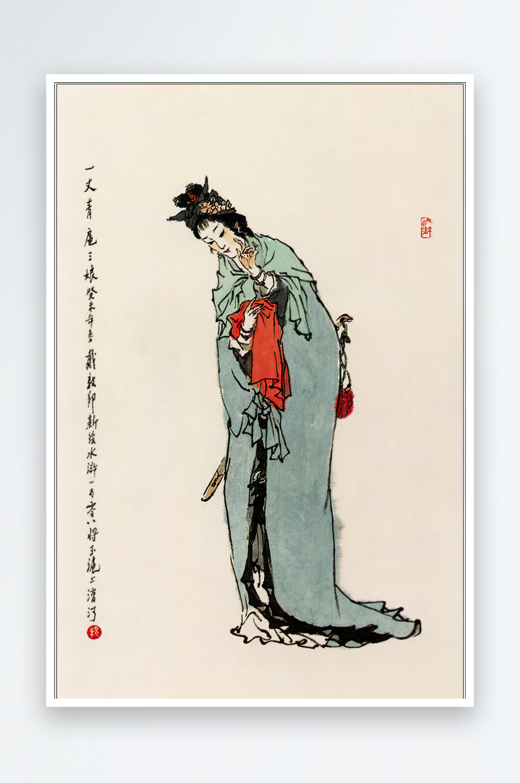 高清水浒人物中式装饰画素材