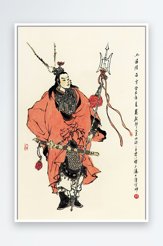 高清水浒人物中式装饰画-众图网