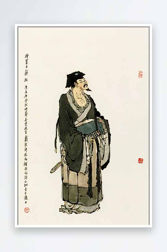 高清水浒人物中式装饰画-众图网