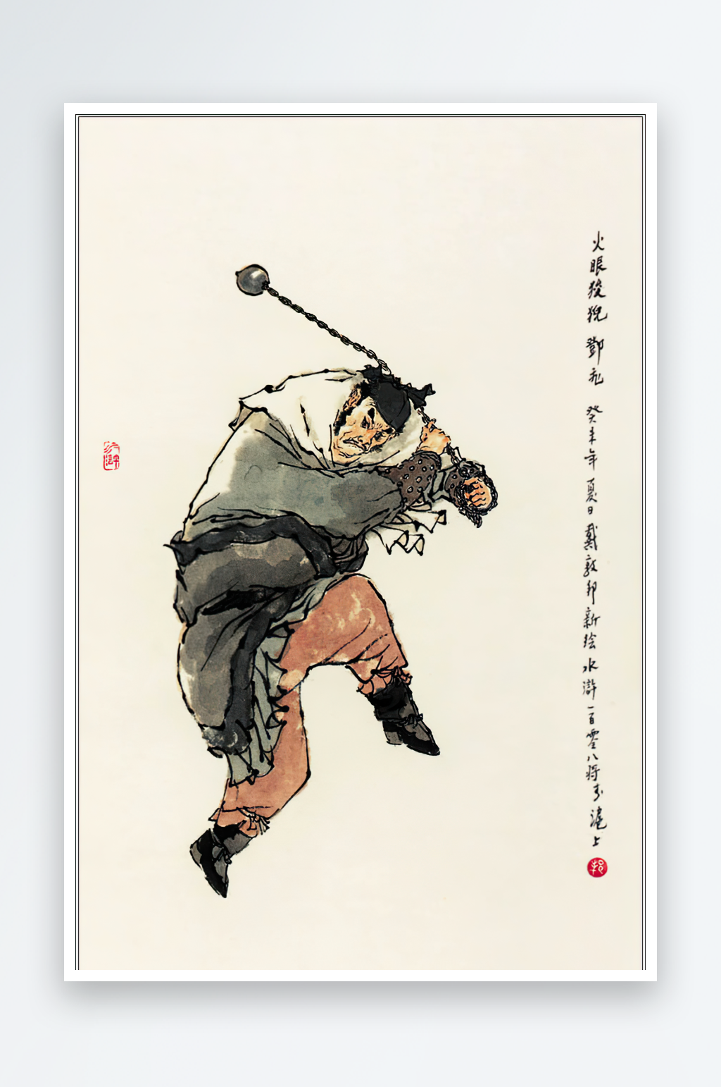 高清水浒人物中式装饰画素材