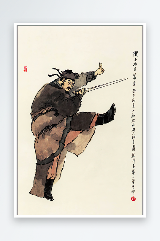 高清水浒人物中式装饰画-众图网