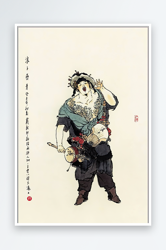 高清水浒人物中式装饰画-众图网