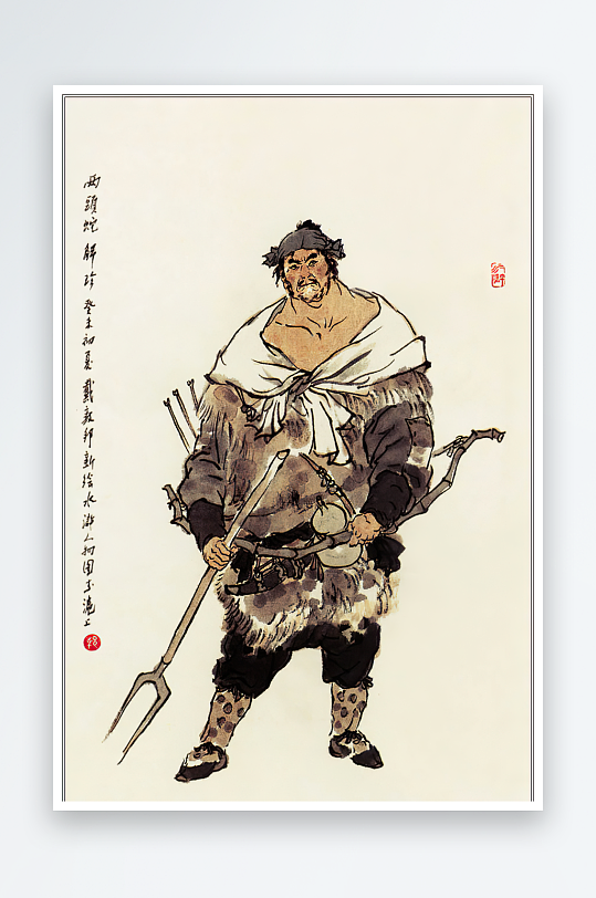 高清水浒人物中式装饰画-众图网