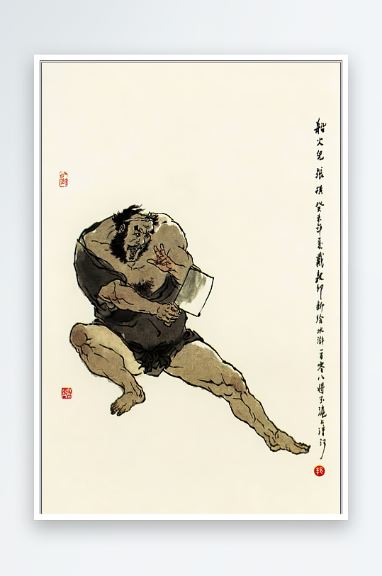 高清水浒人物中式装饰画-众图网