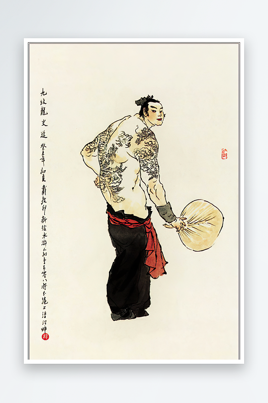 高清水浒人物中式装饰画-众图网