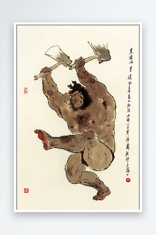 高清水浒人物中式装饰画-众图网