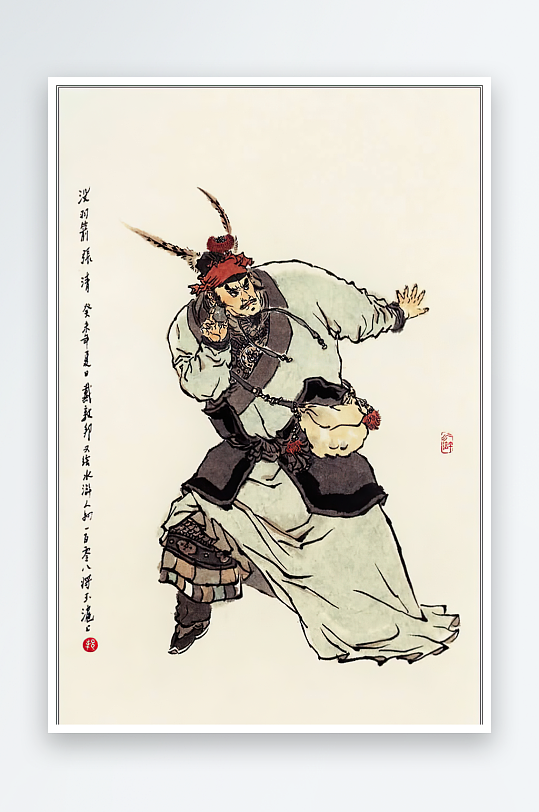 高清水浒人物中式装饰画-众图网