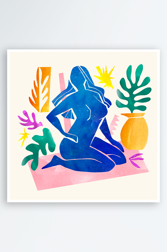 创意矢量抽象装饰画-众图网