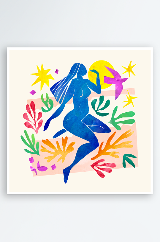 创意矢量抽象装饰画-众图网