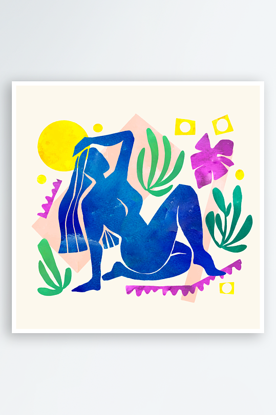 创意矢量抽象装饰画-众图网