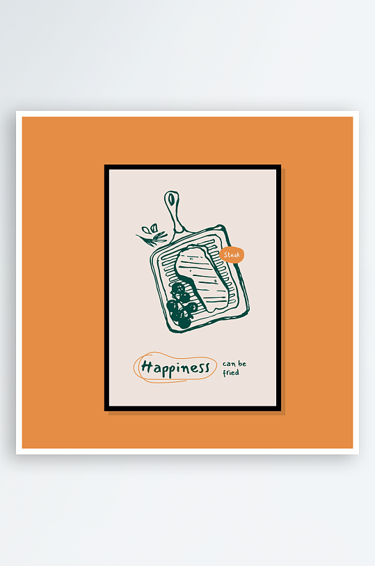 创意矢量食物装饰画-众图网