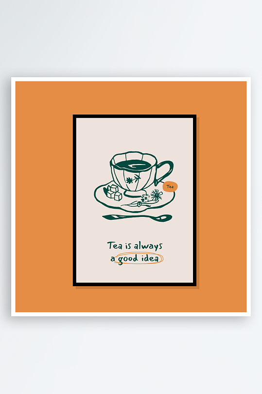 创意矢量食物装饰画-众图网