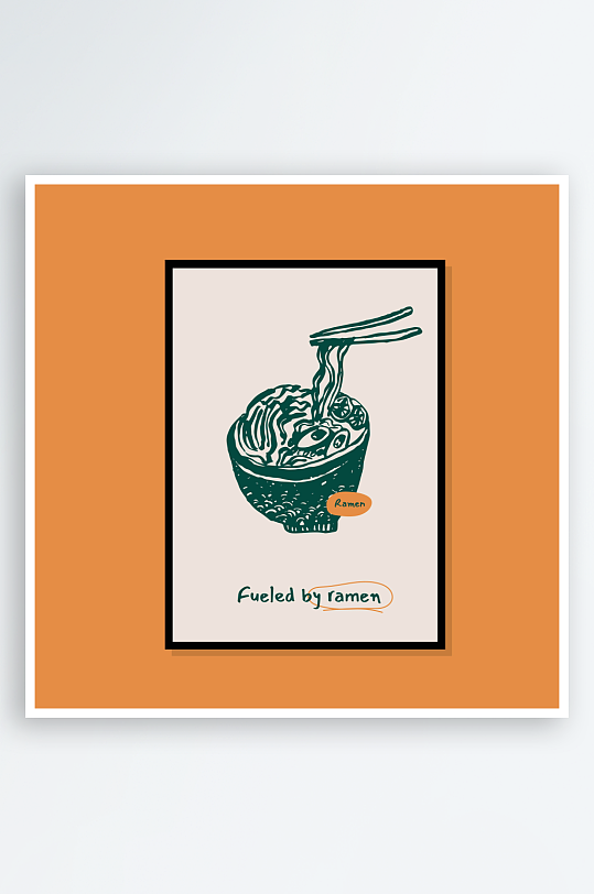 创意矢量食物装饰画-众图网