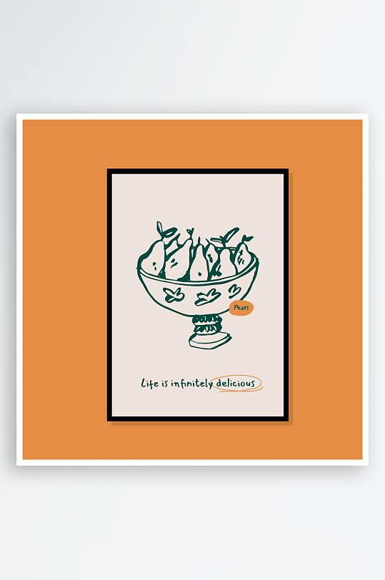 创意矢量食物装饰画-众图网