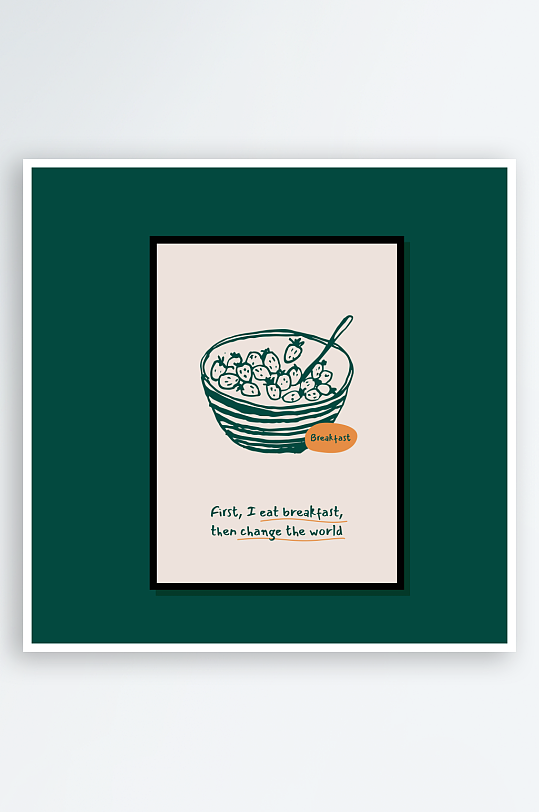 创意矢量食物装饰画-众图网