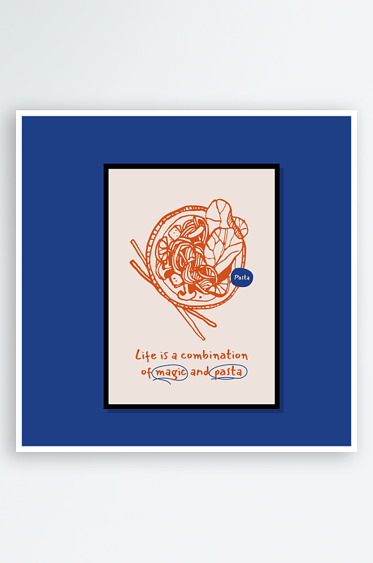 创意矢量食物装饰画-众图网