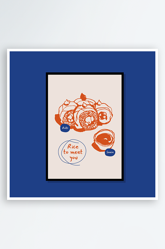 创意矢量食物装饰画-众图网