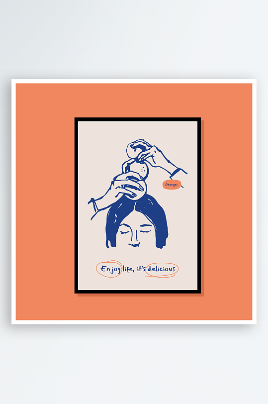 创意矢量食物装饰画-众图网