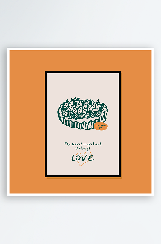 创意矢量食物装饰画-众图网