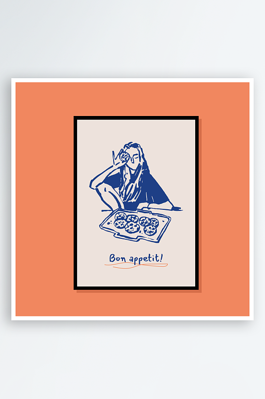 创意矢量食物装饰画-众图网