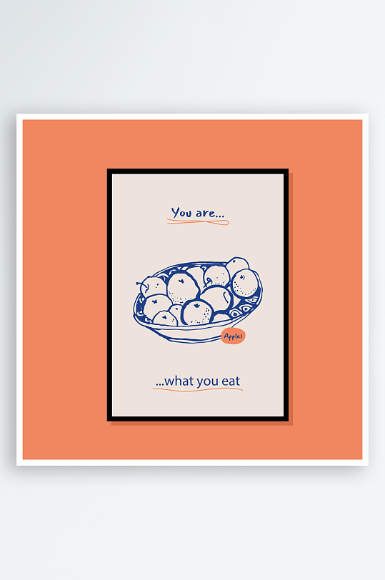 创意矢量食物装饰画-众图网