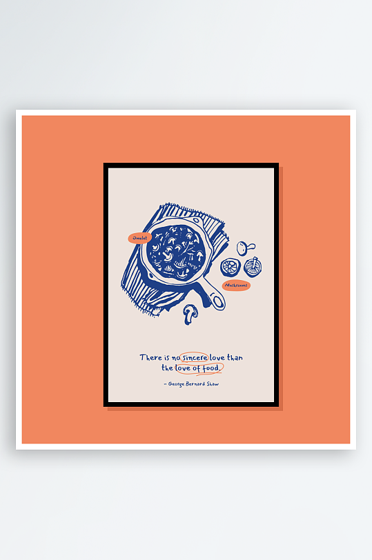 创意矢量食物装饰画-众图网