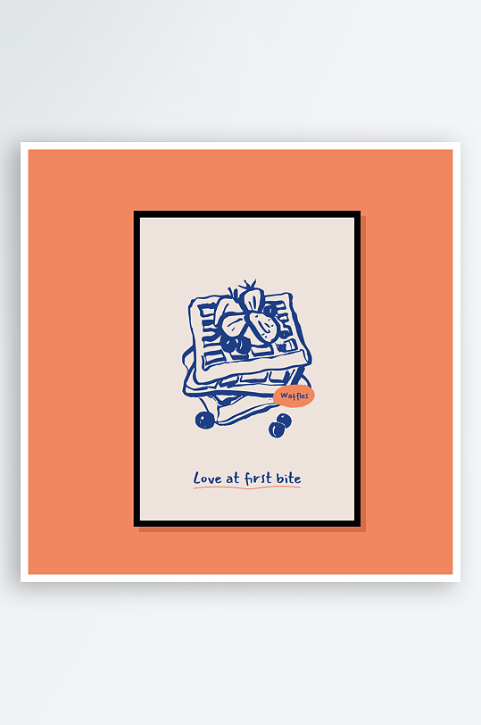 创意矢量食物装饰画-众图网