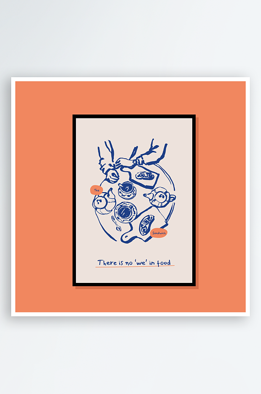 创意矢量食物装饰画-众图网