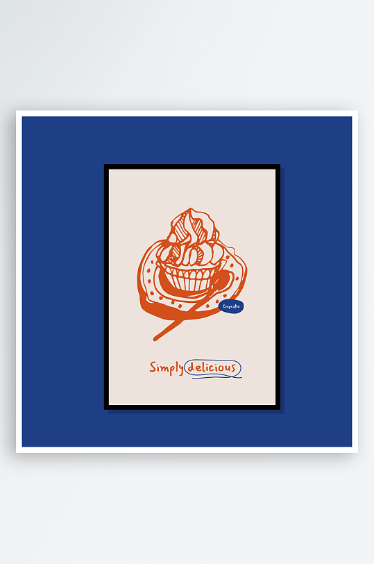 创意矢量食物装饰画-众图网